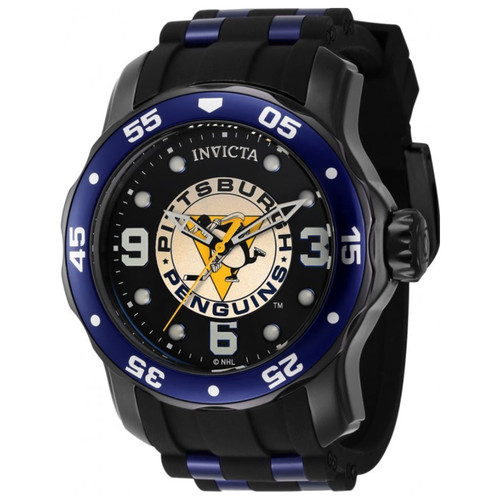 Invicta Men's 42646 NHL Pittsburgh Penguins Quartz Black Dial Color